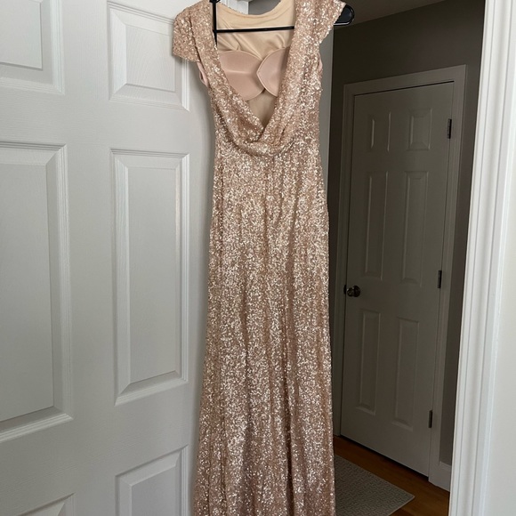 Sequin gold bridesmaid dress - Picture 2 of 6